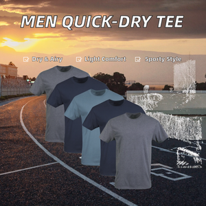 Camiseta Deportiva para Hombre, Cuello Redondo, Lisa, 6 Colores: Negro, Blanco, Gris, Azul Marino, Ultraligera, Secado Rápido, Transpirable, Absorbente de Sudor - Product Image 2