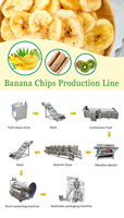 Hoge Efficiëntie Volautomatische Bananenplak Productielijn Complete Voedselverwerking Met Reiniging Peeling Snijden Drogen