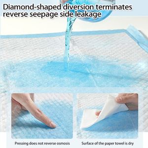Tapis absorbants jetables bleus de haute qualité pour animaux de compagnie – Super absorbants, anti-fuites, contrôle des odeurs, design antidérapant, phéromones attirantes, imperméables - Product Image 2