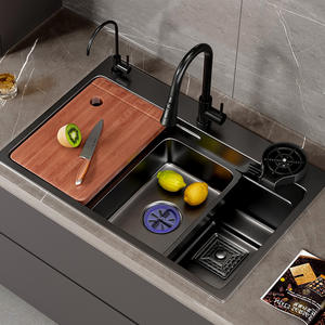 Fregadero de cocina de acero inoxidable 304 con un solo compartimento grande, pantalla digital inteligente y efecto de cascada. - Product Image 5