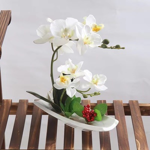 Fleurs artificielles en Pot jardin extérieur Real Touch <span class=keywords><strong>orchidée</strong></span> fausses plantes en Pot décoration de la maison - Product Image 3