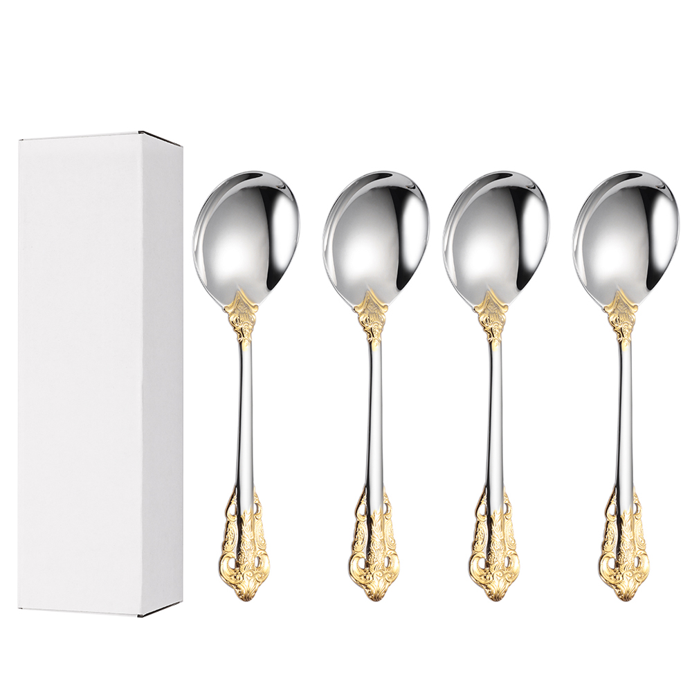 Miroir plaqué or-4PCS