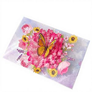 Tarjeta de Felicitación Creativa Tridimensional Pop-Up con Diseño de Ramo de Flores, Regalo para el Día del Maestro o Cumpleaños, Papel Especial Hecho en China - Product Image 1