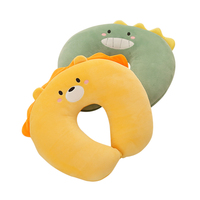 Offre Spéciale pas cher prix U forme Super doux voyage Animal mignon cou coussin voiture coussin ensemble en peluche oreiller jouet