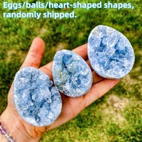 Vente en gros de géodes de celestite bleue en pierre naturelle polie, grappe de quartz, cristal de guérison, tendance mode pour la décoration intérieure