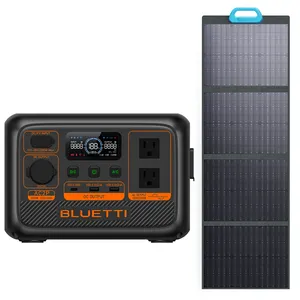 Generator tenaga surya Bluetooth produk baru AC2P 230Wh 300w Bank daya surya 60000mah portabel dengan Panel surya PV120
