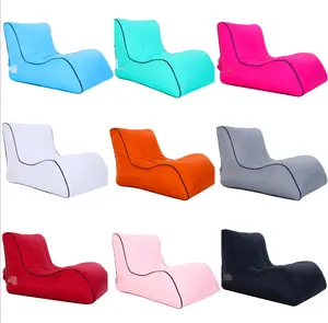 cadeiras do saco de ar Suppliers-Saco de ar inflável para dormir, cadeira de ar portátil para dormir em nylon, sofá de ar, praia e saco de dormir