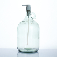 Distributeur de liquide à lessive vide 2L demi-gallon grand récipient en verre pour détergent à savon