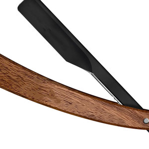 Navaja de Afeitar Plegable de Alta Calidad para Barberos con Cómodo Mango de Madera, Herramientas de Afeitado y Depilación, Navaja de Barbero - Product Image 5
