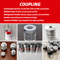 Accouplement d'arbre compact de haute précision avec système de mâchoires préchargées pour mouvements linéaires et applications industrielles CNC