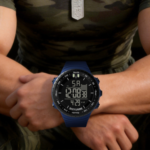Montres <span class=keywords><strong>pour</strong></span> hommes <span class=keywords><strong>de</strong></span> haute qualité en gros, grandes montres numériques, résistantes à l'eau 50 bars, avec affichage LED <span class=keywords><strong>de</strong></span> la date, alarmes et chronographes - Product Image 1