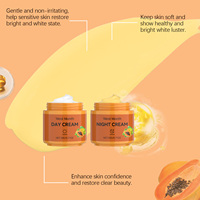 Crème Visage Éclaircissante à la Papaye, Vitamine C, Nicotinamide, Anti-Âge, Hydratante, pour les Taches Brunes