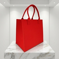 Sac fourre-tout pliable en feutre durable et personnalisable avec fermeture à bouton-pression, marque QingFeng, en polyester, pour étagères de placard
