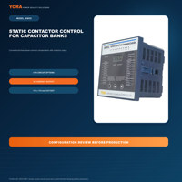 Contrôleur de compensation de puissance réactive automatique YORA JKW5C, panneau de commande à 8 contacteurs, montage mural, AC 380V 220V, affichage LED