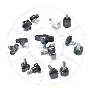 Mat <strong>Knobs</strong> Plastic Handle Clamping Nut Thread End <strong>Black</strong> <strong>Knobs</strong> - Product Image 6