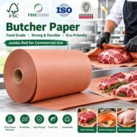 Papier Kraft Brut Non Couché en Rouleaux et Feuilles pour Boucherie, Vente en Gros B2B Direct Usine, Fourniture en Vrac de Papier de Haute Qualité pour Viande