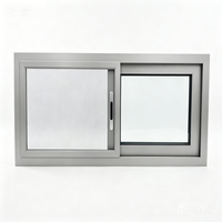 Fenêtre coulissante horizontale moderne en aluminium avec moustiquaire