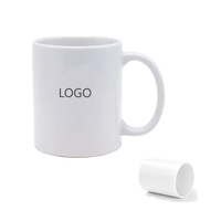 Mug en porcelaine blanche personnalisable de 11 oz, vierge pour sublimation, impression DIY, logo personnalisé, design personnalisé, tasse à café ou à thé en céramique, promotionnelle