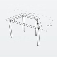 Meubles scolaires, table d'activités simple en bois, table d'étude triangulaire, table d'élève