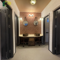 Cabines de toilettes mobiles en acier 2025 pour usage public, conteneurs maritimes, sanitaires modulaires portables d'extérieur pour hôtels