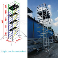 Plateforme de chantier mobile avec échelle et escalier