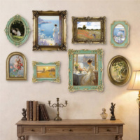 Cadre photo vintage orné en résine 4x6 5x7 8x10 pouces, style rococo or antique et vert menthe, pour mur et table