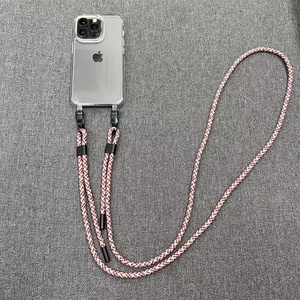Coque de téléphone antichoc en PC rigide transparent 1,5 mm avec trou pour cordon et bandoulière pour iPhone 11 12 13 14 15 16 17 Pro Max - Product Image 4