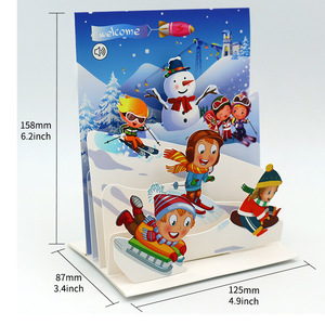 Cartes de vœux A5 avec impression de musique à aimant LED <span class=keywords><strong>Carte</strong></span> de vœux de Noël 3d enregistrable personnalisée - Product Image 6
