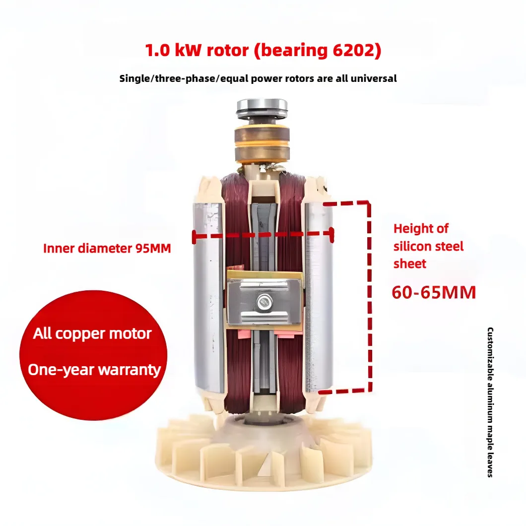 Generator bensin Diesel stator rotor motor rakitan 1kw/5kw/6kw/7kw/8kw Aksesori koil tiga fase tunggal