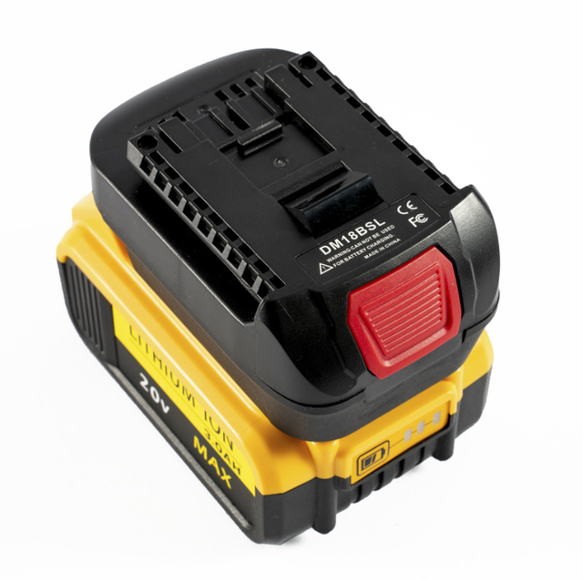 DM18BSL Battery Converter Adapter for Milwakee 18V M18 and for Dewalt 20V Li-ion Battery Used to for Bosch 18V Tool Battery