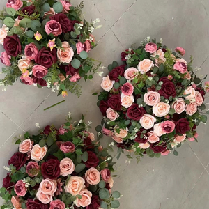 Gran oferta de bola de flor Rosa Blanca, centro de mesa, bola artificial de 50cm, flor de lujo, Bola de tela para decoración de boda - Product Image 2