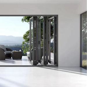 Puertas de Aluminio, Puertas Plegables de Aluminio para Patio, Puertas Plegables de Vidrio Abatibles hacia Afuera, Puerta Plegable de Bajo Consumo - Product Image 1
