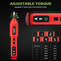 Mini perceuse sans fil rechargeable 2000mAh 3.7V, moteur sans balais, 360RPM, couple maximal 5Nm, tournevis de précision électrique