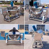 Keukenrobot Warmte Suikerdoos Deksel Industrieel Gas Vacuüm Stoom 20 L Lbs 1000l Kookmixer Machine met Deksel