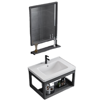Lavabo mural carré en céramique moderne, facile à nettoyer, écologique, idéal pour chambre, appartement, entrepôt