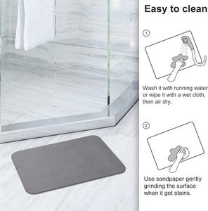 מודרני מותאם אישית דיאטומיט מחצלת אבן מקלחת מחצלת ייבוש מהיר אנטי-סקיד דיאטומיט - Product Image 4