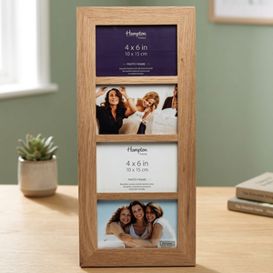 HeartNest Couple Photo Desk <b>Frame</b> | Custom Size Wooden <b>Frame</b> with Interlocking Hearts Cutout for Anniversary & Gifting Use - Product Image 1