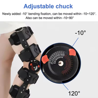Attelle de coude articulée réglable FSPG, orthèse de qualité médicale pour la récupération post-chirurgicale, fracture rotulienne, blessure ligamentaire, et soutien pour la marche à quatre pattes
