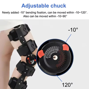 Attelle de <span class=keywords><strong>genou</strong></span> articulée réglable FSPG de qualité médicale pour la récupération post-chirurgicale, stabilisateur pour fracture rotulienne et blessure des ligaments - Product Image 4