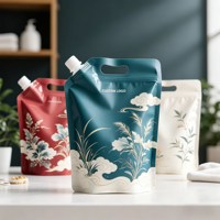 Sachets de recharge personnalisés pour lessive liquide avec bec verseur – Emballage recyclable pour détergent