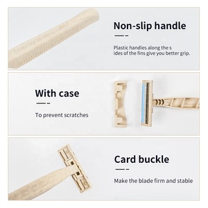 Xr जुड़वां ब्लेड पुरुषों के डिस्पोजेबल रेजर स्टेनलेस स्टील ब्लेड के लिए एर्गोनोमिक हैंडल - Product Image 4