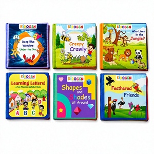 KIDOGEN Cloth <b>Books</b> Set for Toddlers Ages 2-4 Soft Touch Learning Letters Shapes Animals Jungle Sea Themes Unisex <b>Educational</b> TG - Product Image 1