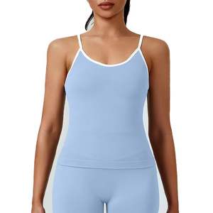 Body Deportivo para Mujer y Niña, Ligero, Transpirable, Elástico, con Tirantes Finos, Contraste de Color, Logotipo Frontal, Ropa Deportiva Ecológica - Product Image 6