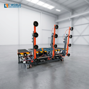 Table de chargement à convoyeur E-WORLD pour le traitement du verre, en acier 304, 220V/380V, épaisseur 3-19mm - Product Image 1