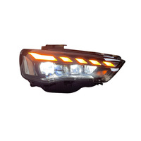 Phares LED pour Audi A3 2013-2016, avec lentille de projecteur LED améliorée (version ancienne vers nouvelle), clignotants séquentiels à défilement ambre, Plug and Play