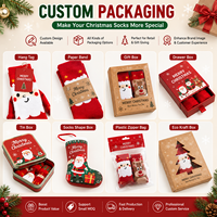 Chaussettes de Noël magnétiques personnalisées, chaussettes fantaisie à motif de Père Noël, bonhomme de neige, renne, chaussettes cadeaux de Noël OEM ODM