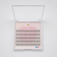Extensions de cils en bouquets pré-faits 10D en gros, cils individuels sans nœuds, doux, marque privée, logo personnalisé, fournitures pour cils