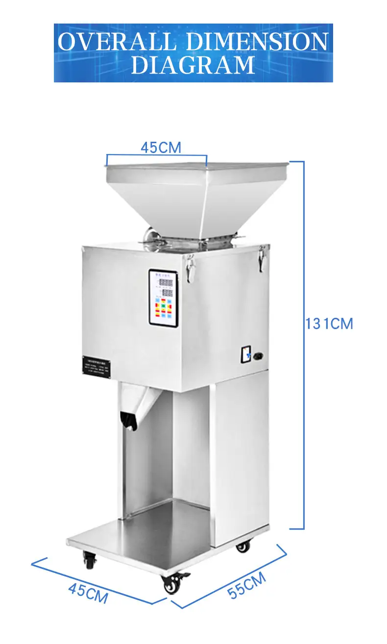 Cheap Price Semi Automatic Weighing Filling Machine Seeds Granules Beans Rice Food Packing Machinery Weigh Fill Packing Machine