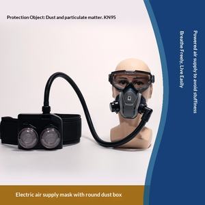 Masque <span class=keywords><strong>à</strong></span> gaz demi-visage en silicone avec double <span class=keywords><strong>filtre</strong></span> pour la protection contre les pulvérisations chimiques, la peinture et la poussière - Product Image 4