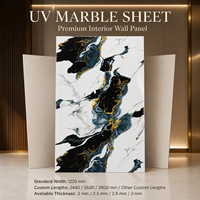 Panneau mural moderne en PVC imperméable à haute brillance MORLENX, imitation marbre UV agate noir et blanc, pour bureaux, bâtiments, divertissements et commerce